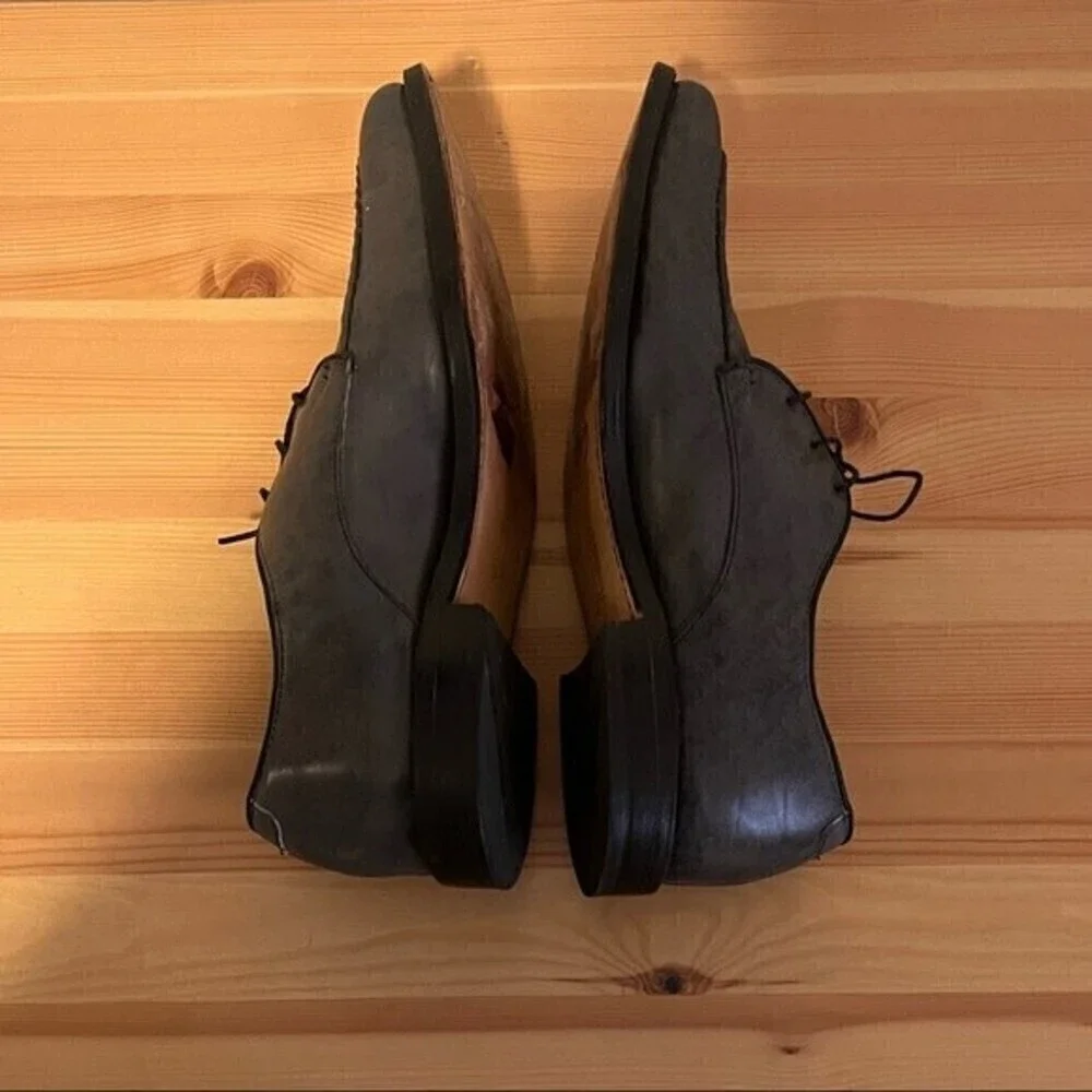 ALLEN Edmonds Parkway  Split Toe Grey Oxford Dress Shoes Size 8